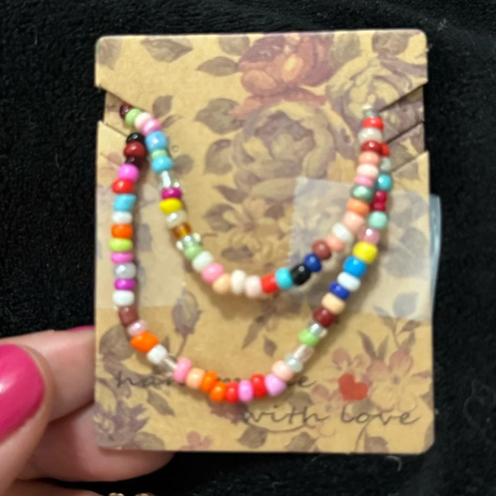 Girls Colorful beaded necklace‎